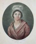 Portrait of Charlotte Corday (1768-93) after 1793 (aquatint)