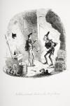 Nicholas instructs Smike in the art of acting, illustration from `Nicholas Nickleby' by Charles Dickens (1812-70) published 1839 (litho)