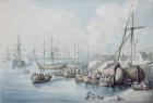 The Disembarkation of the Royalists of Toulon at Southampton in 1794 (w/c)