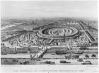General View of the Exposition Universelle, Paris in 1867 (engraving) (b/w photo)
