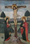 Christ on the Cross between the Virgin and St. John (tempera on panel)