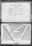 Sails of a galley, twenty-ninth demonstration, plate 30, illustration from 'Demonstrations de toutes les pieces de bois, cloux et ferremens qui entrent dans la construction d'une galere...' (pencil & w/c on paper) (b/w photo)