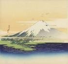 Fuji from the beach at Mio, 1900-10 (woodblock print)