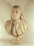 Bust of Benjamin Franklin (marble)