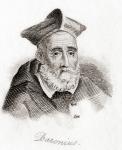 Cesare Baronio, aka Caesar Baronius, 1538  1607. Italian cardinal and ecclesiastical historian of the Roman Catholic Church. From Crabb's Historical Dictionary, published 1825.