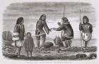 Tuski and Mahlemuts Trading for Oil, from 'Alaska and its Resources', by William H. Dall, engraved by John Andrew, pub. 1870 (engraving)