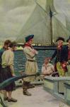 An American Privateer Taking a British Prize, illustration from 'Pennsylvania's Defiance of the United States' by Hampton L. Carson, pub. in Harper's Magazine, 1908 (colour litho)