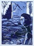 Swimming Pool, 2008 (linocut)