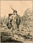 David with the head of Goliath (litho)
