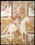 Christ on a White Horse, from the ceiling of the crypt (fresco)