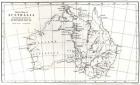 Sketch map of Australia showing the position of Mr. Stuart's Route, 1864 (litho) (b/w photo)