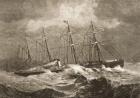 The 'Celtic' Crossing the Atlantic in Winter, c.1870, from 'American Pictures' published by the Religious Tract Society, 1876 (engraving)