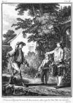 Illustration from 'L'Emile' by Jean-Jacques Rousseau (1712-78) engraved by Pierre Philippe Choffard (1730-1809) published in 1779 (engraving) (b/w photo)