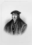 Portrait of Sir John More (c.1451-1530) from 'Lodge's British Portraits', 1823 (engraving) (b/w photo)