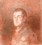 Study for an equestrian portrait of the Duke of Wellington (1769-1852) c.1812 (red chalk on graphite)