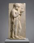 Marble Grave stele of a little girl, c.450-440 BC (marble)