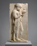 Marble Grave stele of a little girl, c.450-440 BC (marble)