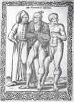 Turkish Wrestlers, illustration from 'Les navigations, peregrinations et voyages, faicts en la Turkie' by Nicolas de Nicolay, published in 1577 (woodcut)