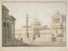 Capitol, set for 'La clemeza di Tito' designed by Beuther, 1815 (w/c on paper)