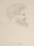 Portrait of William Morris, c.1875 (pencil on paper)