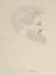 Portrait of William Morris, c.1875 (pencil on paper)