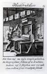 The Copper-plate Engraver, from 'Iets voor Allen' a book of trades by Abraham van St. Clara, 1736 (engraving)