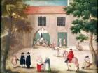 Distributing Alms to the Poor, from 'L'Abbaye de Port-Royal', c.1710 (gouache on paper)