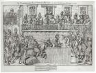 Tournament where Henri II Received a Fatal Wound, 30th June 1559 (engraving) (b/w photo)