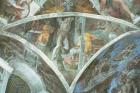Sistine Chapel Ceiling: Haman (spandrel) (pre restoration)