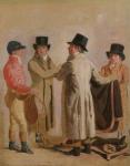 Frank Buckle, John Wastel, Robert Robson and a Stable Lad (oil on canvas)