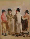 Frank Buckle, John Wastel, Robert Robson and a Stable Lad (oil on canvas)