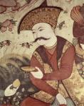 Shah Abbas I (1588-1629) (fresco) (detail)