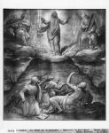 Life of Christ, Transfiguration of Christ on Mount Tabor, preparatory study of tapestry cartoon for the Church Saint-Merri in Paris, c.1585-90 (pierre noire & wash & white highlights on paper)
