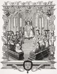 The Civil Trial of Charles de Bourbon (1490-1527) Before the Peers of France, 1523, after an engraving in 'La Monarchie Francoise of Montfaucon', from 'Le Moyen Age et la Renaissance' by Paul Lacroix (1806-84) published 1847 (litho)