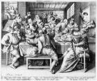 The Feast, c.1600 (engraving by Nicolaes de Bruyn)