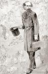 The Uncommercial Traveller. Illustration by Harry Furniss for the short story The Uncommercial Traveller from The Christmas Books by Charles Dickens, published in The Testimonial Edition of 1910.
