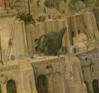 The Tower of Babel, detail of construction work, 1563 (oil on panel) (detail of 345)