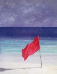 Beach Flag - Storm Warning, 1985 (acrylic on paper)