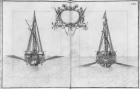 Building, equipping and launching of a galley, plate XXIII (pencil & w/c on paper) (b/w photo)