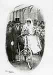 A Bicycle Wedding (b/w photo)