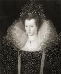 Queen Elizabeth I (1533-1603) from 'Gallery of Portraits', published in 1833 (engraving)