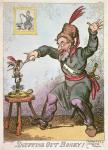 Snuffing out Boney, 1814 (coloured lithograph)