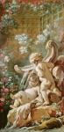 Two Cupids by a Basin, from the salon of Gilles Demarteau, c.1750-65 (oil on canvas)