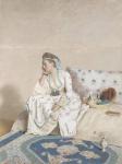 Portrait of Marie Fargues, wife of the artist in Turkish costume, 1756-58 (pastel on parchment)