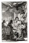 Scene from 'L'Ingenu' by Voltaire (1694-1778) (engraving) (b/w photo)