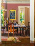 Dining Room (Victorian Style) (oil on board)