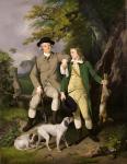 Portrait of a Sportsman with his Son, 1779 (oil on canvas)