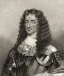 Charles II, engraved by Bocquet, from 'A Catalogue of the Royal and Noble Authors', published 1806 (litho)