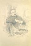 Portrait of Nikolaj Leskov (1831-95), 1889 (pencil on paper)