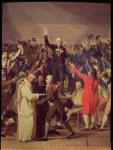 The Tennis Court Oath, 20th June 1789, detail of the group surrounding Bailly, 1791 (oil on canvas)